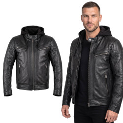 Kožená moto bunda W-TEC Murayo II černá M