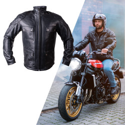 Kožená moto bunda W-TEC Valebravo černá XL
