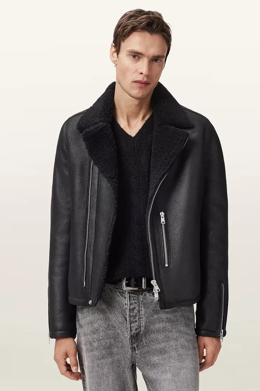 Kožená motorkářská bunda AllSaints CORREZ