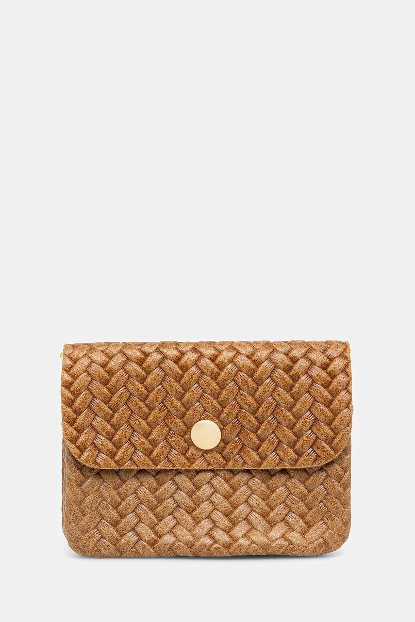 Kožená peněženka Answear.LAB dámská, hnědá barva