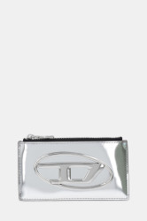 Kožená peněženka Diesel 1DR 1DR CARD HOLDER III dámská, stříbrná barva, X10270.PS202