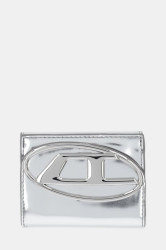 Kožená peněženka Diesel 1DR 1DR TRI FOLD COIN XS II dámská, stříbrná barva, X09887.PS202
