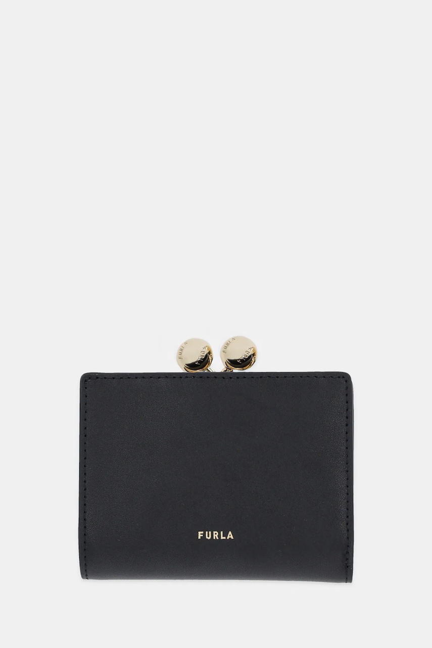 Kožená peněženka Furla dámská, černá barva, WP00541.BX3104.O6000