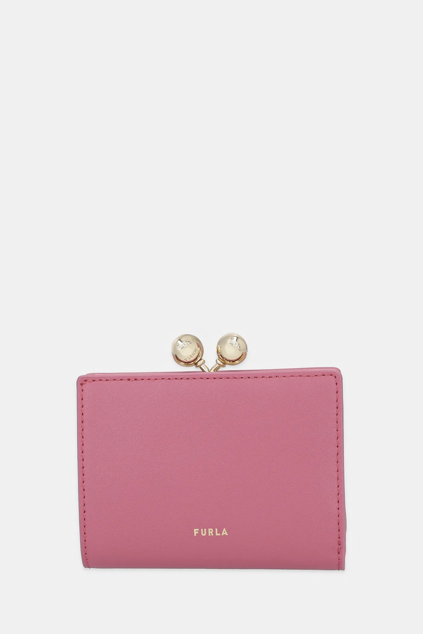 Kožená peněženka Furla dámská, růžová barva, WP00541.BX3104.4147S