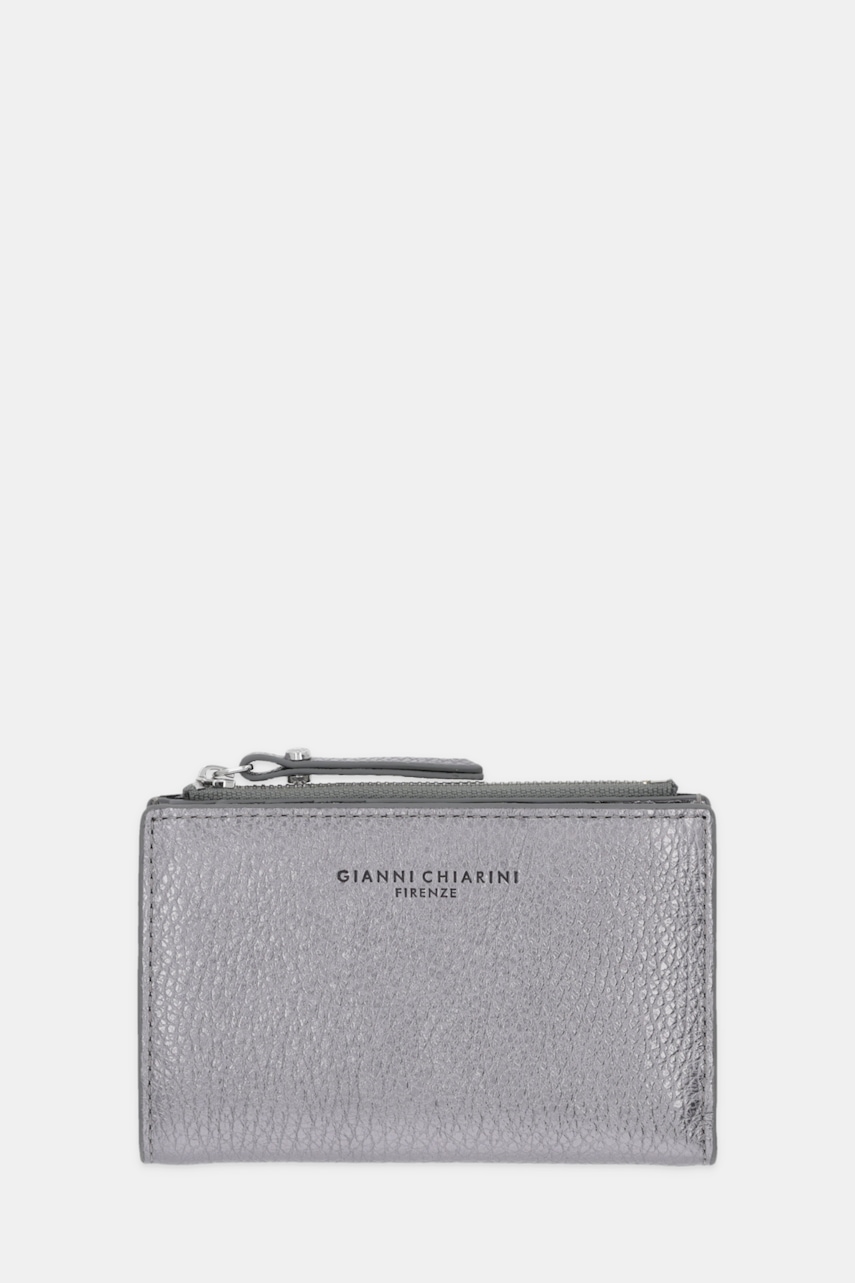 Kožená peněženka Gianni Chiarini dámská, stříbrná barva, PF.6003.GRN.LM