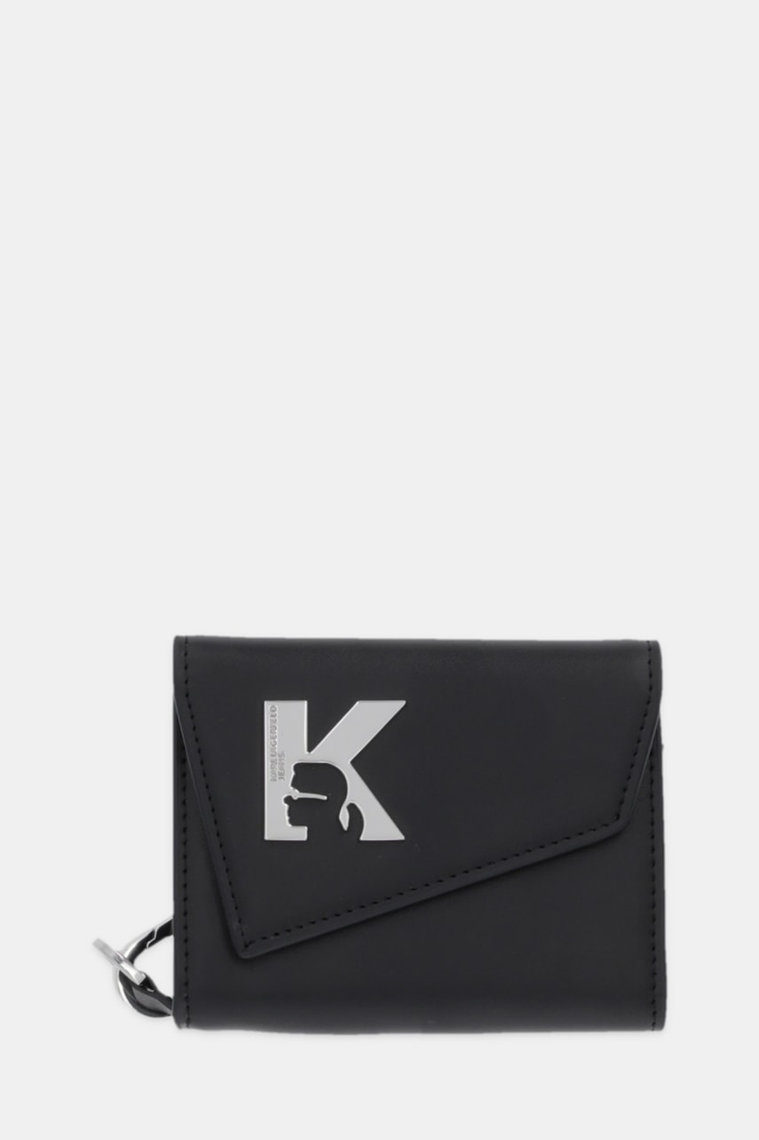 Kožená peněženka Karl Lagerfeld Jeans dámská, černá barva, A4W30164