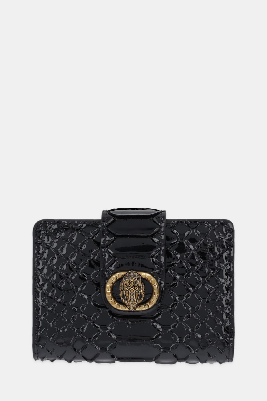 Kožená peněženka Kurt Geiger London CHELSEA dámská, černá barva, 3596400719