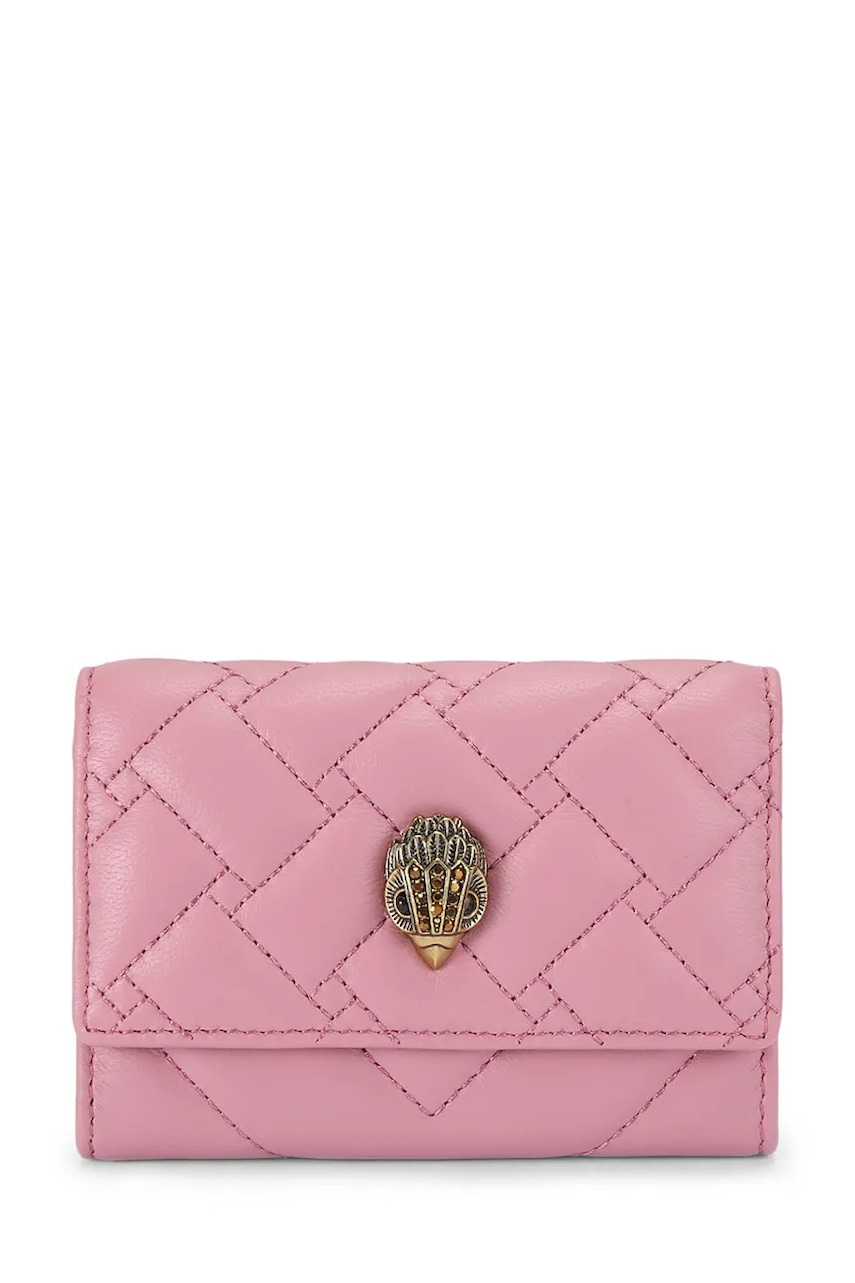 Kožená peněženka Kurt Geiger London dámská, růžová barva, 5375798109