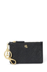 Kožená peněženka Lauren Ralph Lauren dámská, černá barva, 432966789