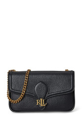 Kožená peněženka Lauren Ralph Lauren dámská, černá barva, 432977374