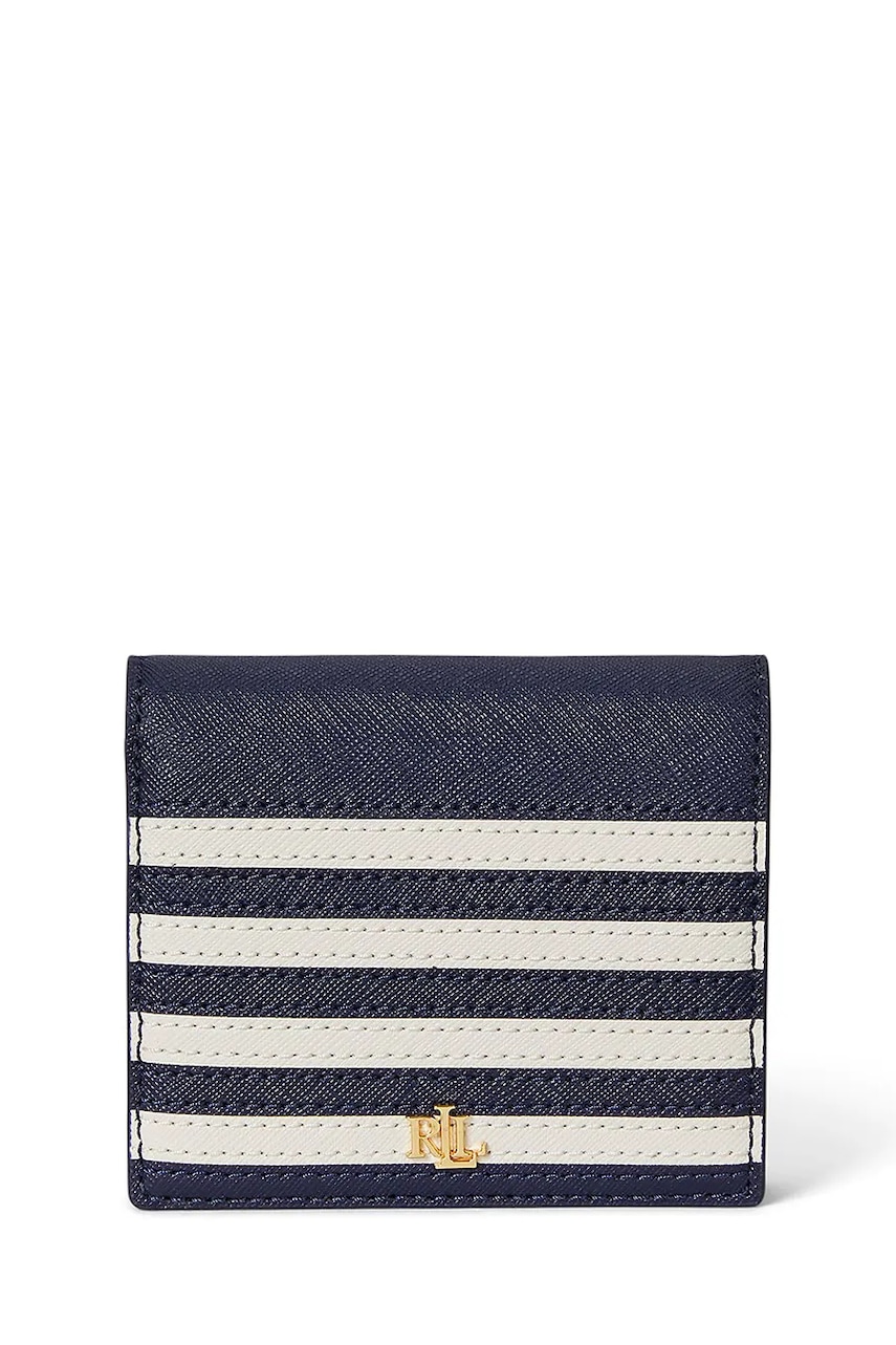 Kožená peněženka Lauren Ralph Lauren dámská, hnědá barva, 432962113