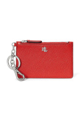 Kožená peněženka Lauren Ralph Lauren dámská, oranžová barva, 432966789