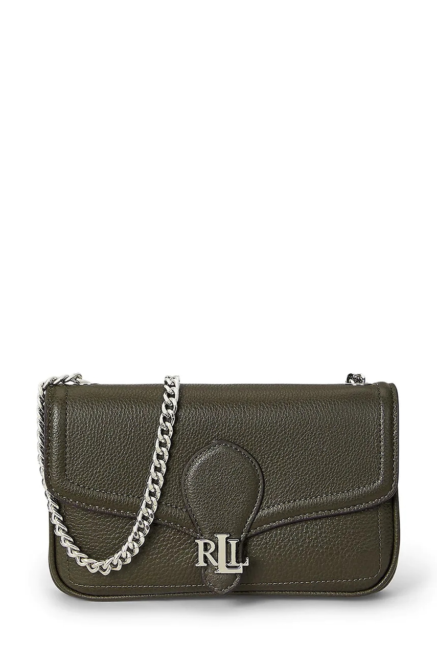 Kožená peněženka Lauren Ralph Lauren dámská, zelená barva, 432977374