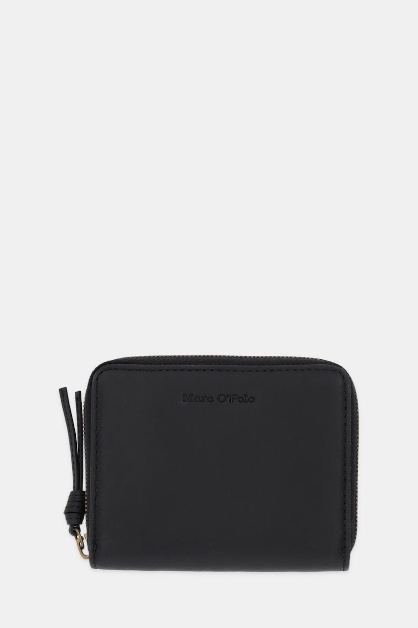 Kožená peněženka Marc O'Polo dámská, černá barva, 5000007855