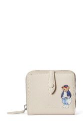 Kožená peněženka Polo Ralph Lauren dámská, béžová barva, 427P05787