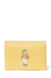 Kožená peněženka Polo Ralph Lauren dámská, žlutá barva, 427971201