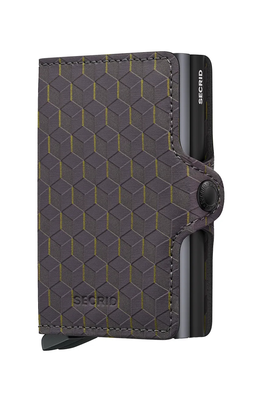 Kožená peněženka Secrid OPTICAL šedá barva