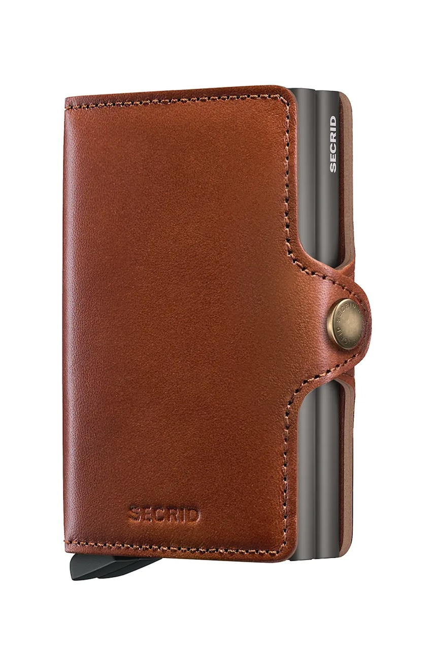 Kožená peněženka Secrid TEXANO hnědá barva