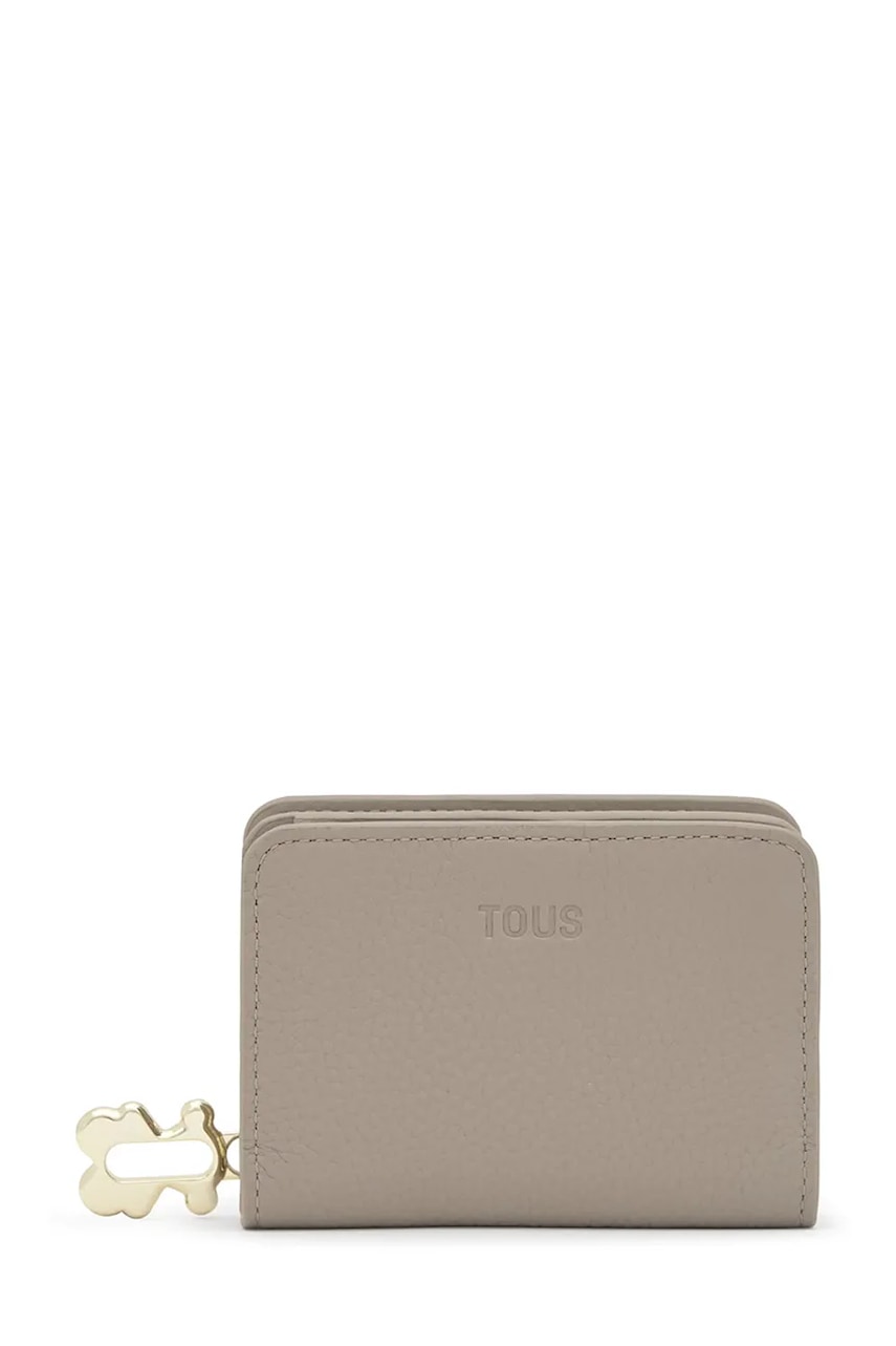 Kožená peněženka Tous FOLD dámská, šedá barva, 2002306044