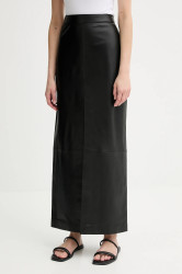 Kožená sukně Filippa K černá barva, maxi, 31409.FK