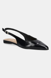 Kožené baleríny Jonak NOA černá barva, s odkrytou patou, 3800007