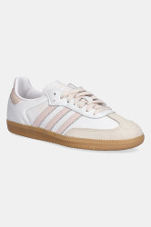 Kožené boty adidas Originals Samba OG dámské, bílá barva, JS1351