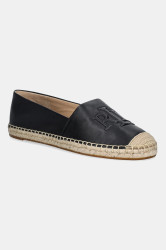 Kožené espadrilky Lauren Ralph Lauren Cameryn Lg 2 černá barva, 802P04415001