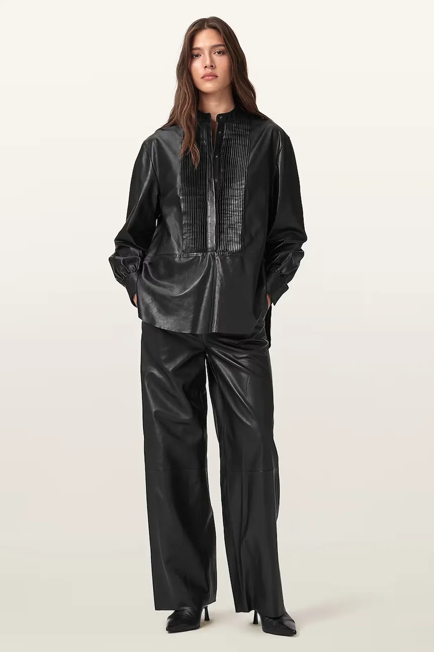 Kožené kalhoty AllSaints ASH