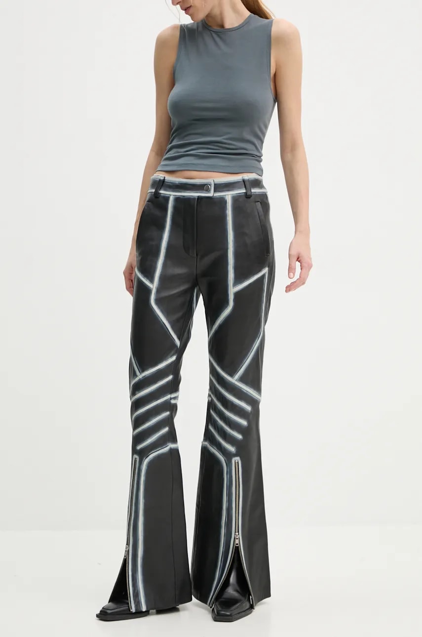 Kožené kalhoty Stand Studio Moto Trousers Detailed