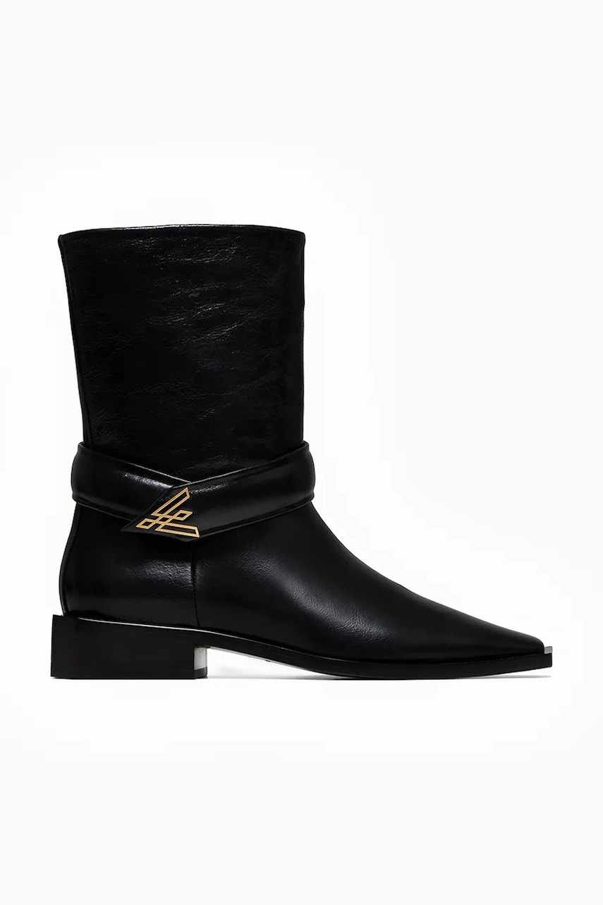 Kožené kotníkové boty Vanda Novak ZOEY DEEP BLACK