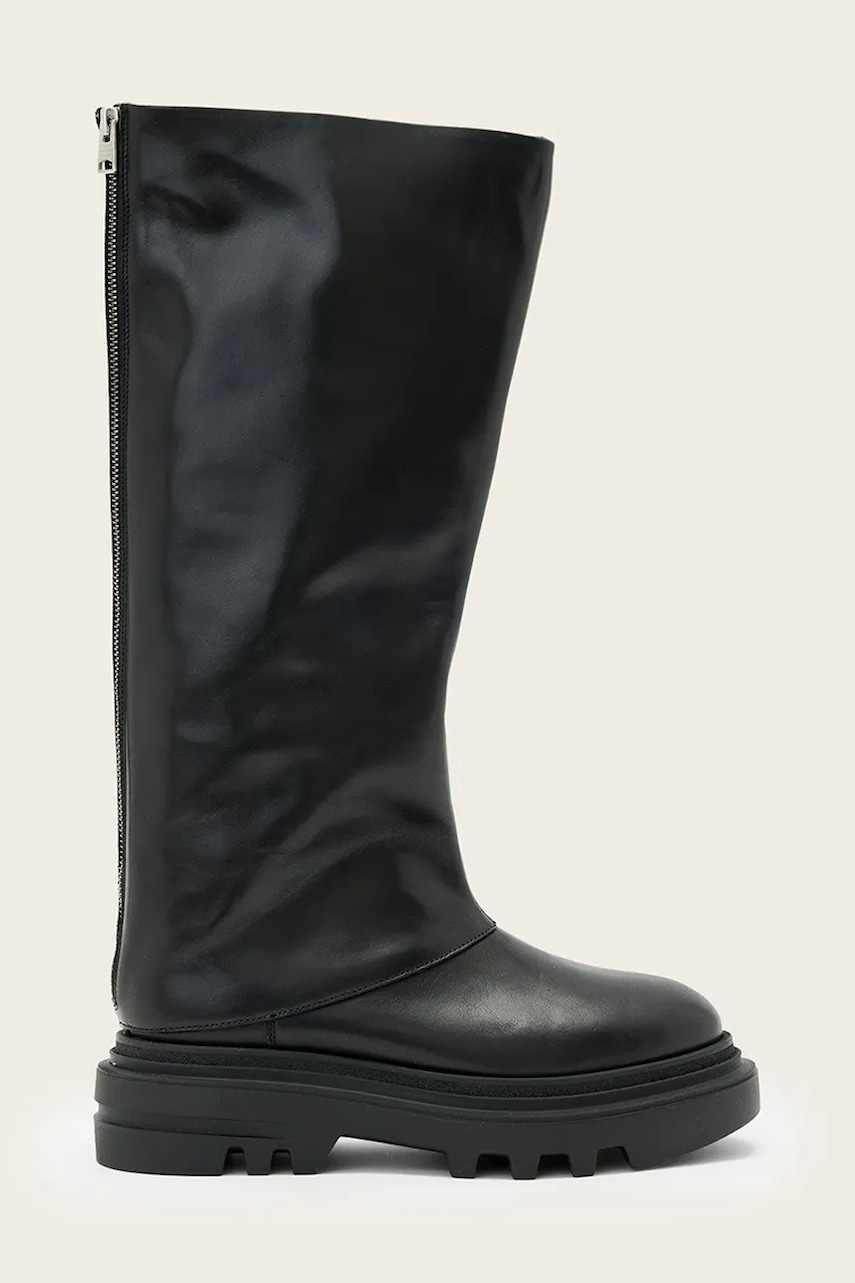 Kožené kozačky AllSaints Maxie Boot