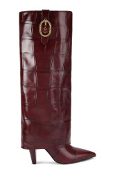 Kožené kozačky Kurt Geiger London Fold Over Tall Boot