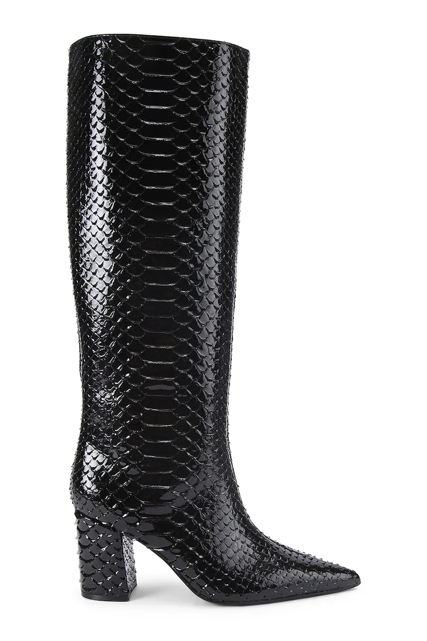 Kožené kozačky Kurt Geiger London Regent Point Knee Boot