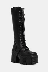 Kožené kozačky New Rock CRUST NEGRO, TOWER MAX