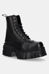 Kožené kozačky New Rock Crust Negro, Tower Negro + Lateral