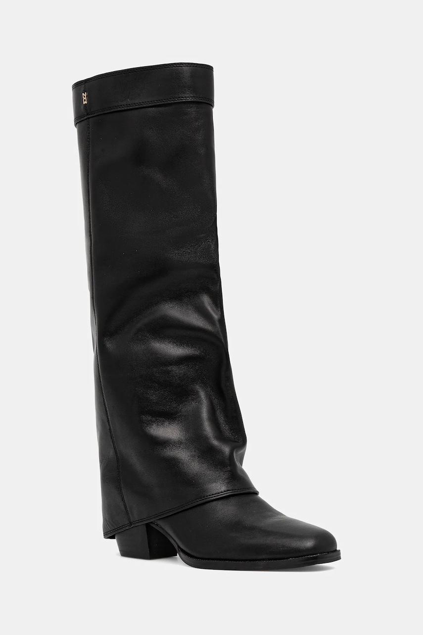 Kožené kozačky Nokwol Weather Black Leather