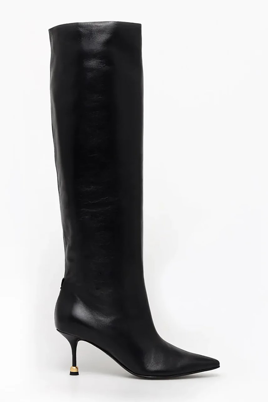 Kožené kozačky Vanda Novak Kaja Deep Black