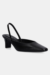 Kožené lodičky Calvin Klein HEEL SLING PUMP 50 - LTH