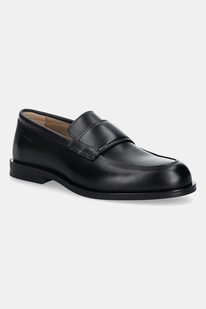 Kožené mokasíny Calvin Klein ESS RUBBER BAND LOAFER LTH
