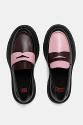 Kožené mokasíny Camper TWS dámské, černá barva, na platformě, K201116-042