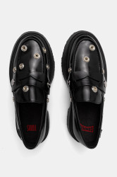 Kožené mokasíny Camper TWS dámské, černá barva, na platformě, K201832-001
