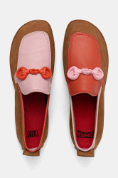 Kožené mokasíny Camper TWS dámské, hnědá barva, na plochém podpatku, K201833-002