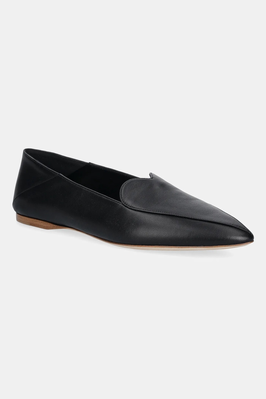 Kožené mokasíny Fiorucci Leather Heart Loafers dámské, černá barva, na plochém podpatku, W02SMASH413LE01BK01