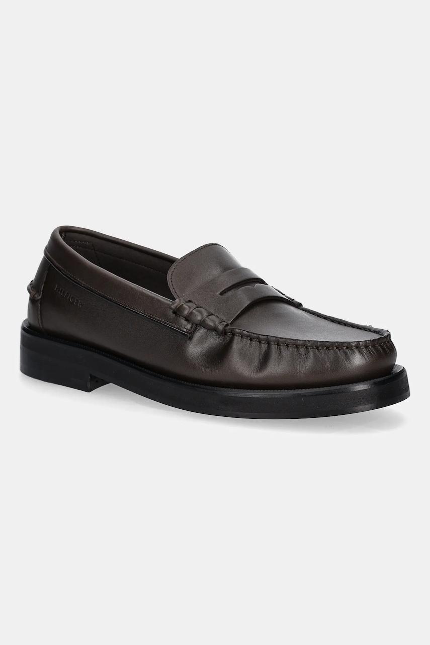 Kožené mokasíny Tommy Hilfiger CLASSIC HIGH HILFIGER LTH LOAFER