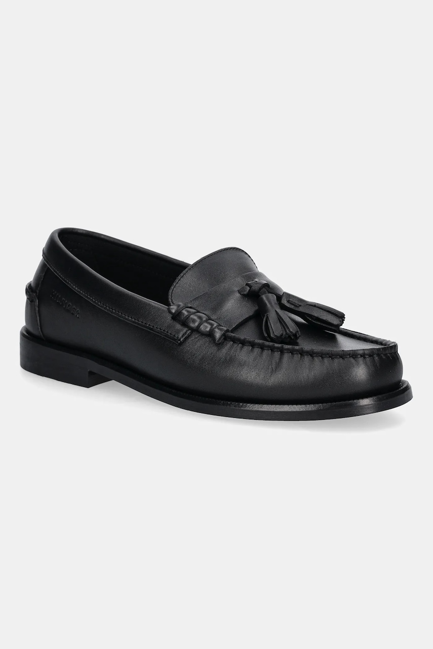 Kožené mokasíny Tommy Hilfiger TH TASSEL LTH LOAFER