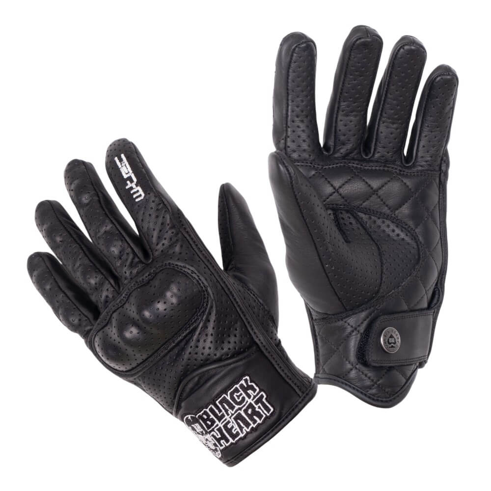 Kožené moto rukavice W-TEC Black Heart Rookah černá XL