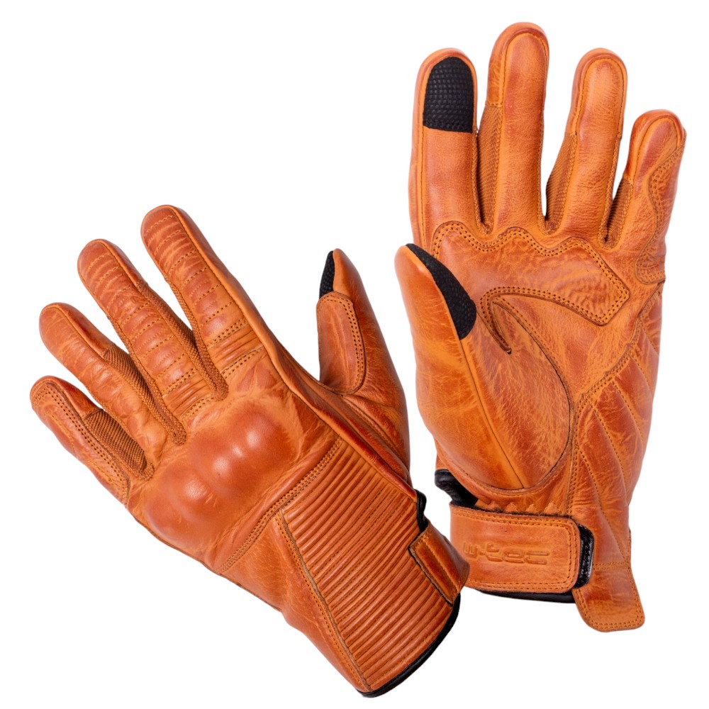 Kožené moto rukavice W-TEC Kruegero hnědá XL