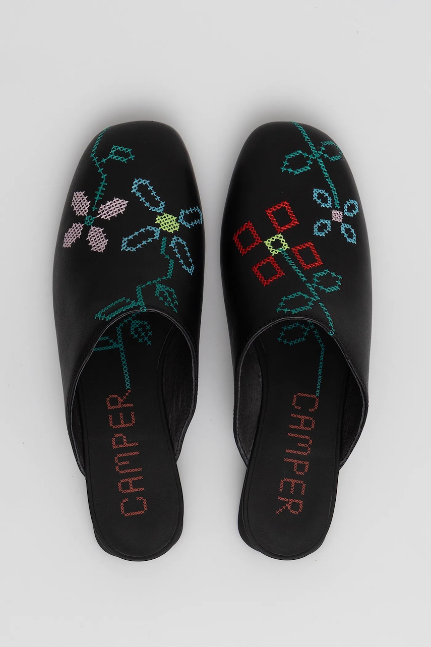 Kožené pantofle Camper TWS dámské, černá barva, K201750-001