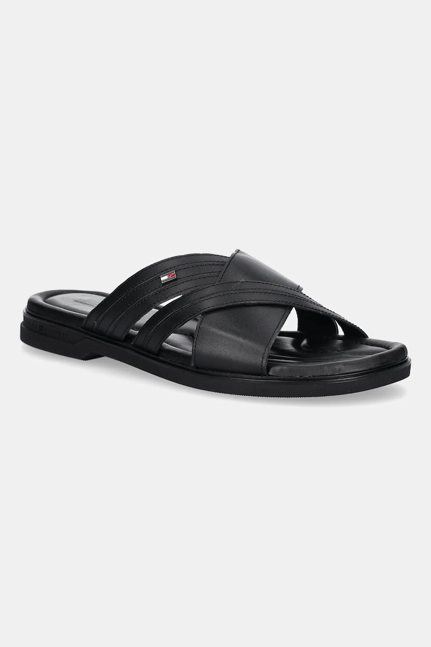 Kožené pantofle Tommy Hilfiger PREMIUM TH CC LTH SANDAL