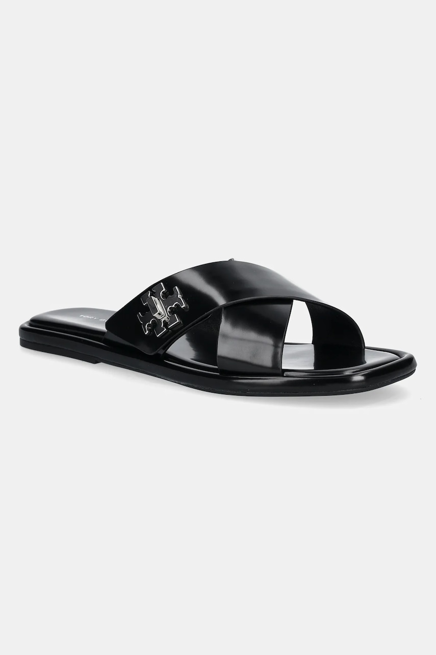 Kožené pantofle Tory Burch T Lock Cross Band Slide
